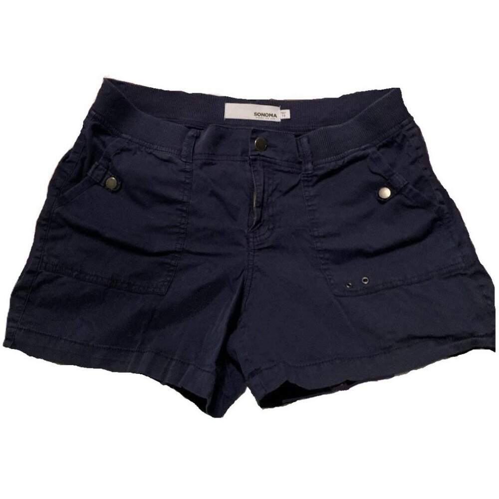 Sonoma Women’s Shorts Size 14 – Navy Cotton Twill, 5" Inseam, Great Condition